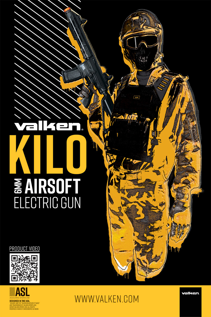 Valken ad for Kilo Airsoft Rifle