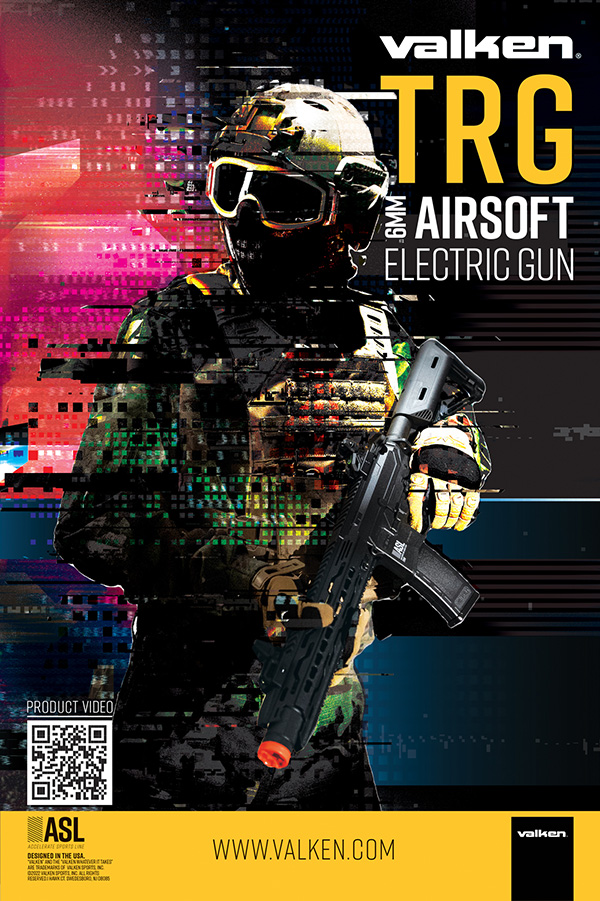 Valken ad for TRG Airsoft Rifle