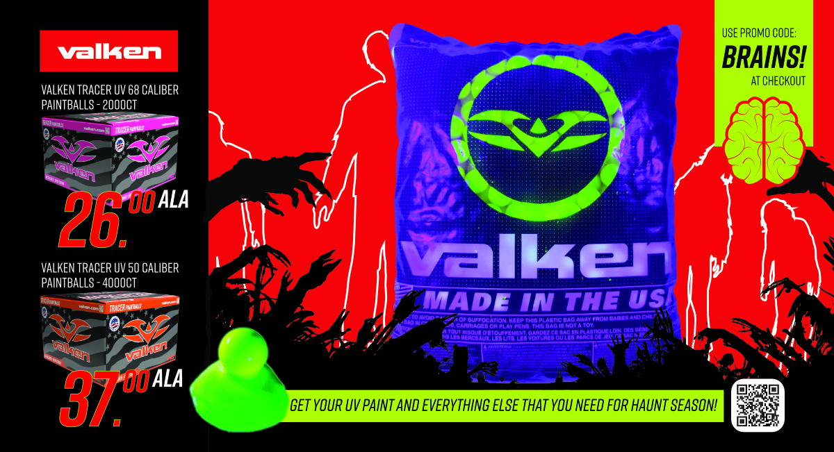 Valken Flyer-Back for our Haunt UV paintballs