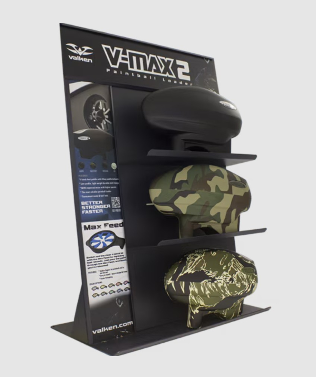 Valken POP Display with V-Max 2 printed graphics.