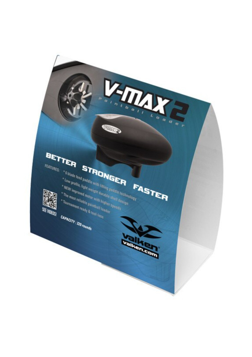 Part of the custom printed Retail Merchandising Kit for V-Max 2 Loaders.