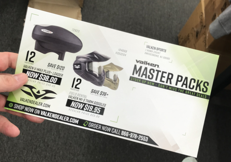 Previous Valken design style-direct mail flyer.